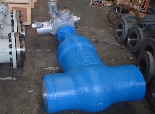 welding end globe valve with electric actuator