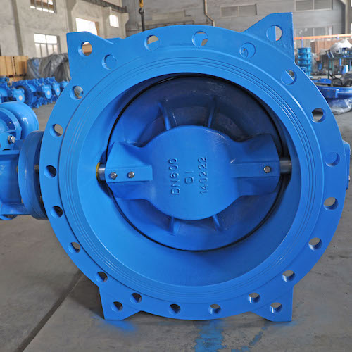 Flange end double eccentric butterfly valve