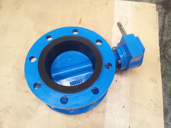 flanged butterfly valve with gearbox